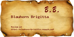 Blauhorn Brigitta névjegykártya